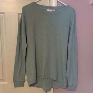 Seven7 Sage Green Waffle Knit Top